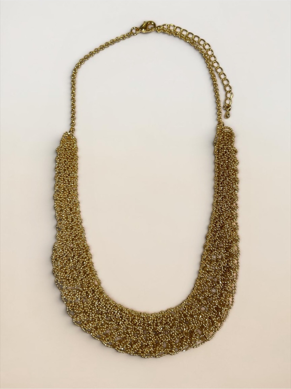 Gold Beaded Statement Necklace - Women's Jewelry